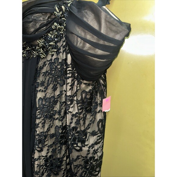 Women’s Formal Black One-Shoulder Evening Gown New With Tag, Sz 10 - Picture 11 of 11